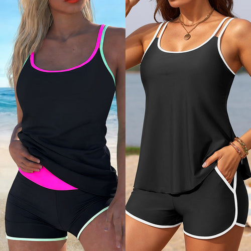 DamenSportliches Tankini-Set mit praktischen Shorts und verstellbaren Trägern Shopnory