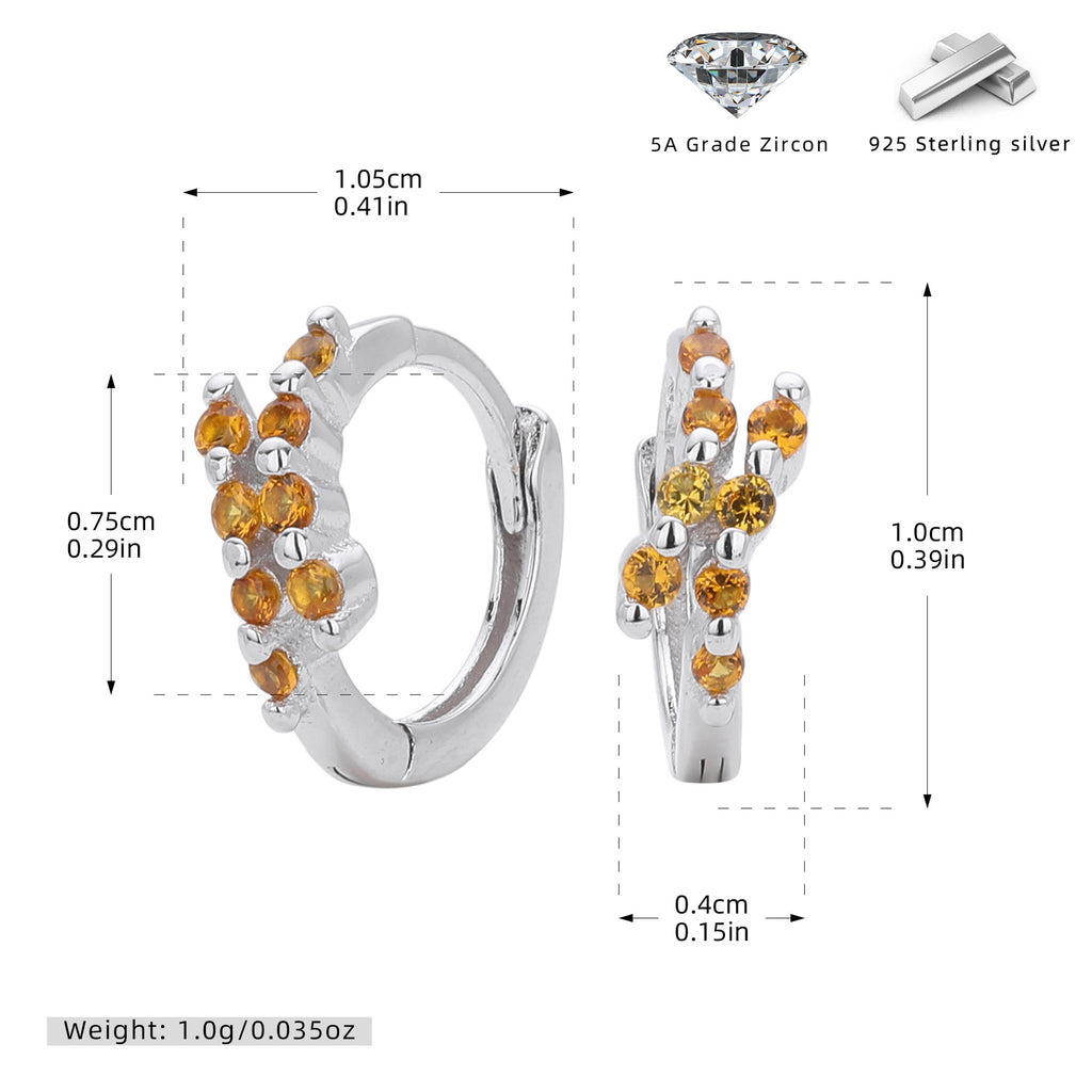 Damen Ohrstecker mit funkelnden Zirkon-Akzenten und hochwertigem 925 Sterling Silber Shop Nory