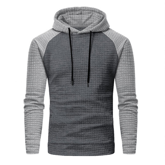 Herren nan gesteppter Kapuzenpullover mit Raglanärmeln und Waffelstruktur Shop Nory