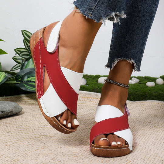 Damen Bequeme orthopädische Sandalen mit verstellbarem Fersenriemen Shop Nory