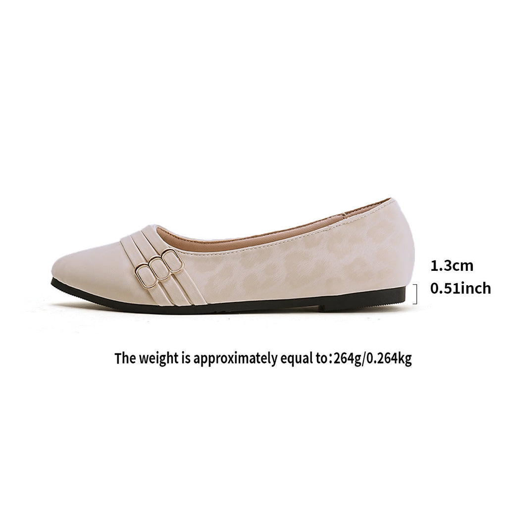 Damen Elegante und bequeme Ballerinas mit modischem Schleifenakzent und edlen Schnallen Shopnory