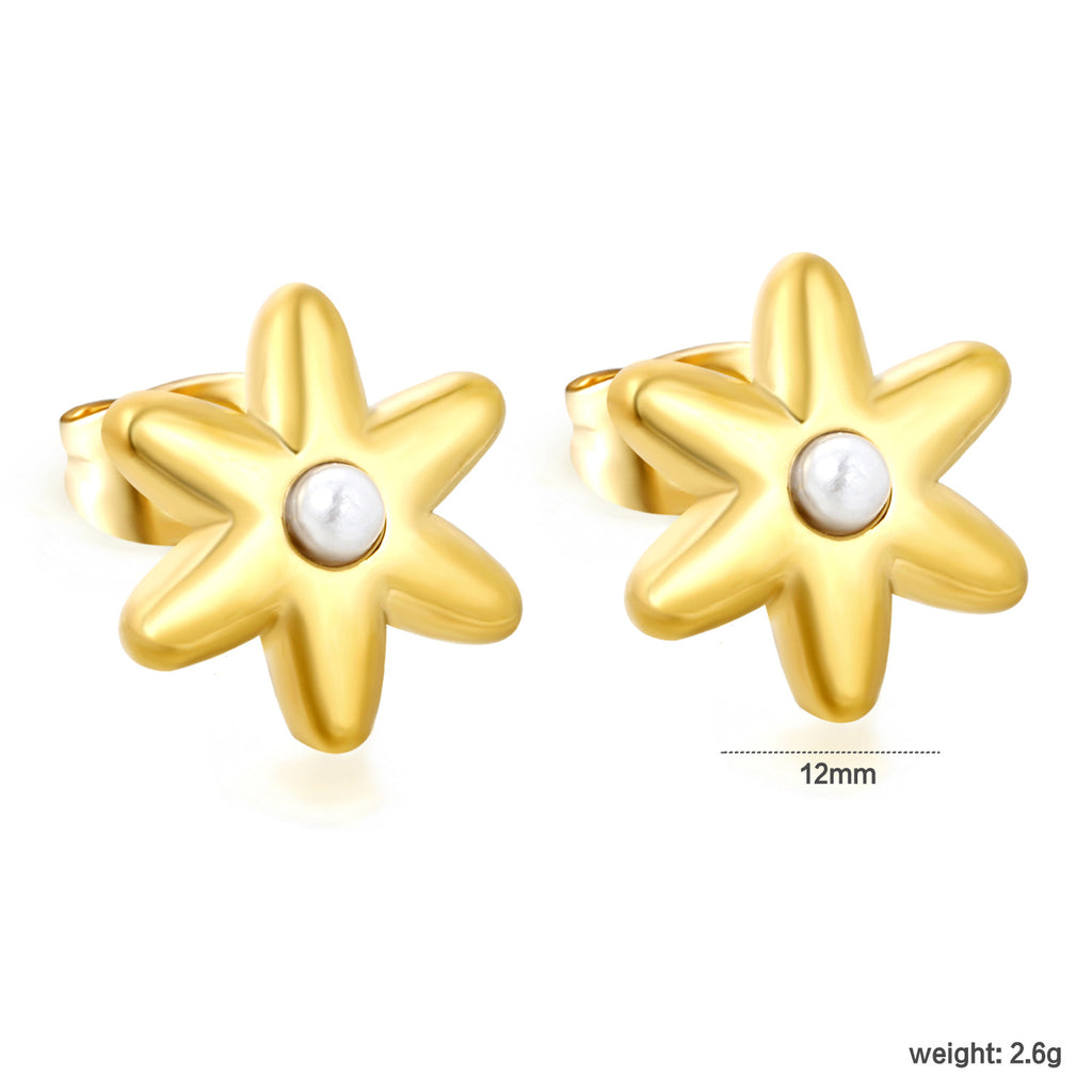 Damen Ohrstecker im herzförmigen Design mit funkelnden Akzenten Shop Nory