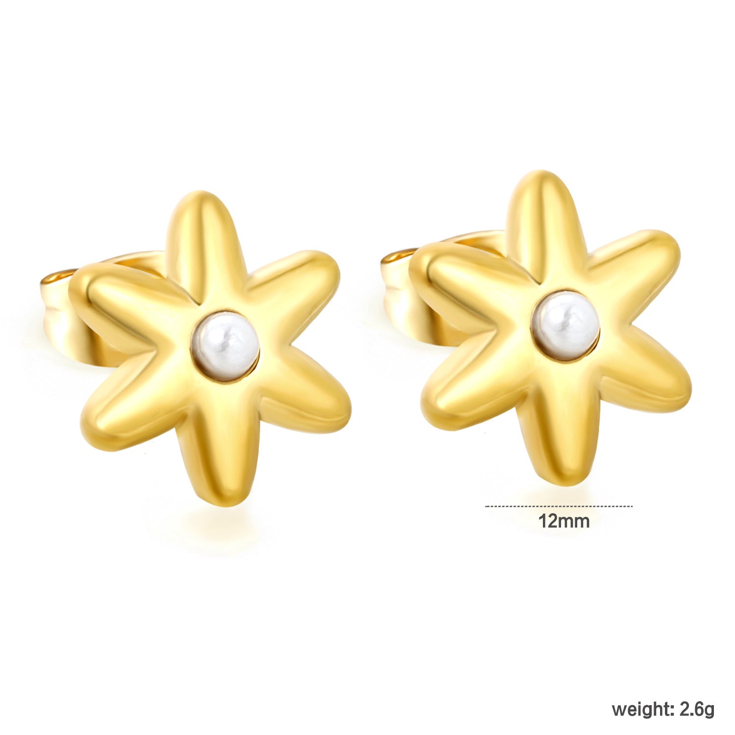 Damen Ohrstecker im herzförmigen Design mit funkelnden Akzenten Shop Nory