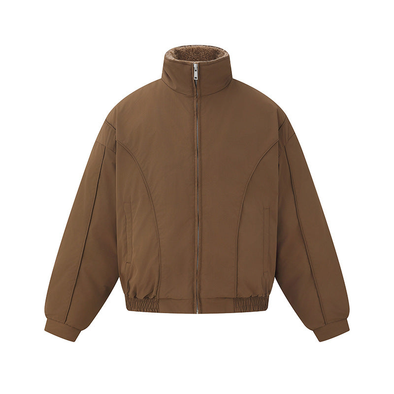 Unisex Boxy Isolationsblouson mit hohem Stehkragen und Teddyfutter Shop Nory