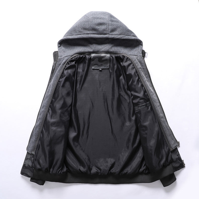 Herren Modische Kunstlederjacke im Military-Stil Shop Nory