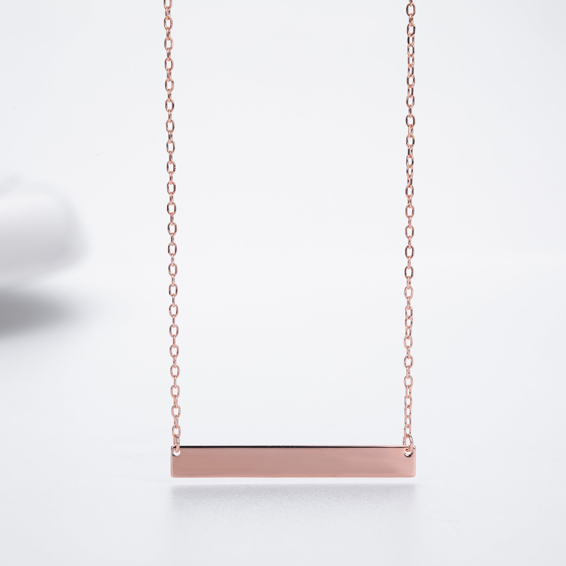Damen Halskette mit elegantem gravierbarem Anhänger aus hochwertigem 925 Sterling Silber Shop Nory