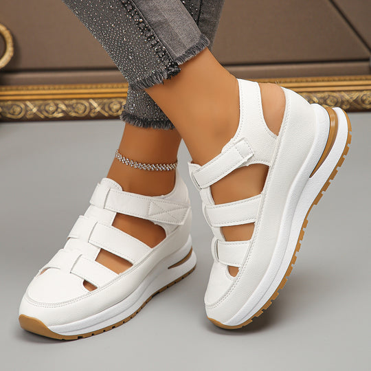 Damen Plateau-Sandalen mit geschlossener Zehenpartie und verstellbarem Klettverschluss Shop Nory