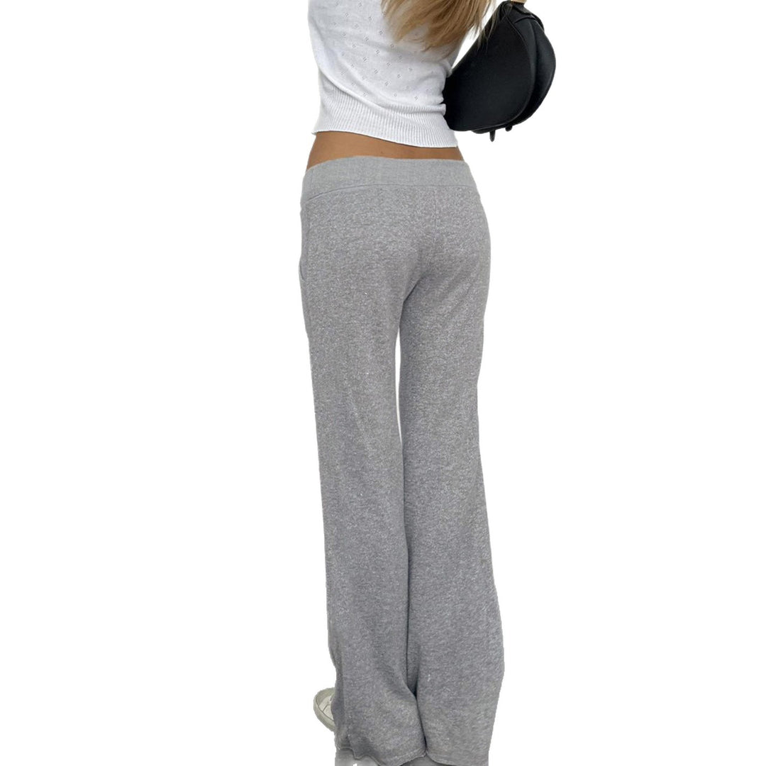 Damen nan weiche Flared-Jogginghose mit Kordelzug, Eingrifftaschen und auffälligem Love-Print Shop Nory