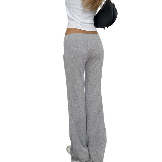 Damen nan weiche Flared-Jogginghose mit Kordelzug, Eingrifftaschen und auffälligem Love-Print Shop Nory
