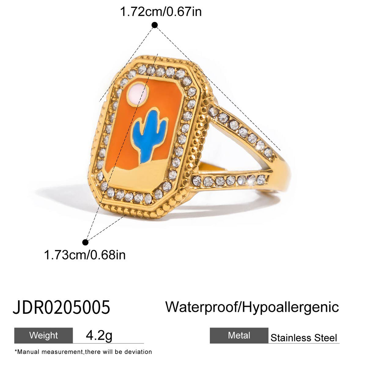 Damen Designer Ring mit kunstvollem Sternen- und Mondmotiv aus hypoallergenem Edelstahl Shop Nory