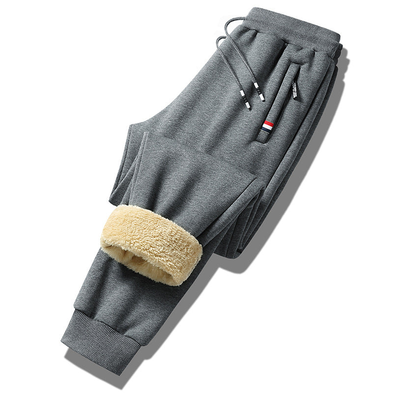 Herren Fleecegefütterte Jogginghose mit Teddyinnenfutter, Kordelzug und schmaler Bündchenpassform Shop Nory