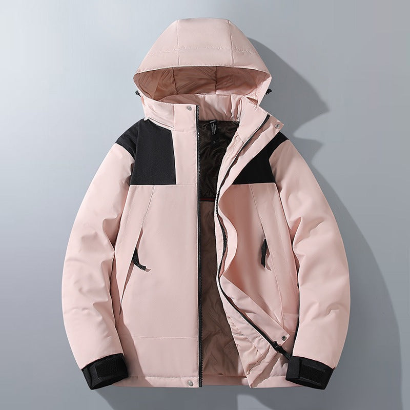 Herren Wasserabweisender Winterparka mit Kapuze, Thermoisolierung und kontrastierenden Schulterpaneelen Shop Nory