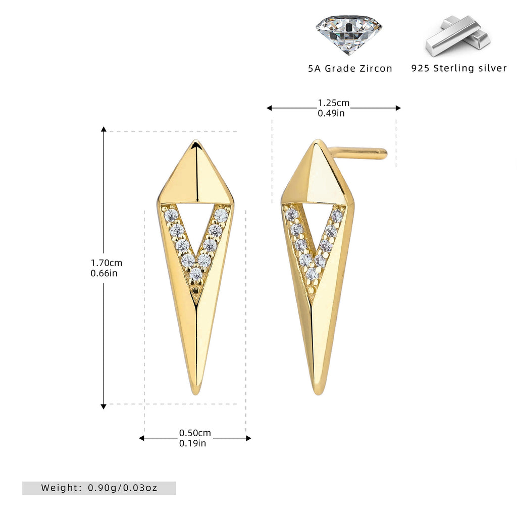 Damen Ohrhänger mit modernem geometrischem Design aus 925 Sterling Silber Shop Nory