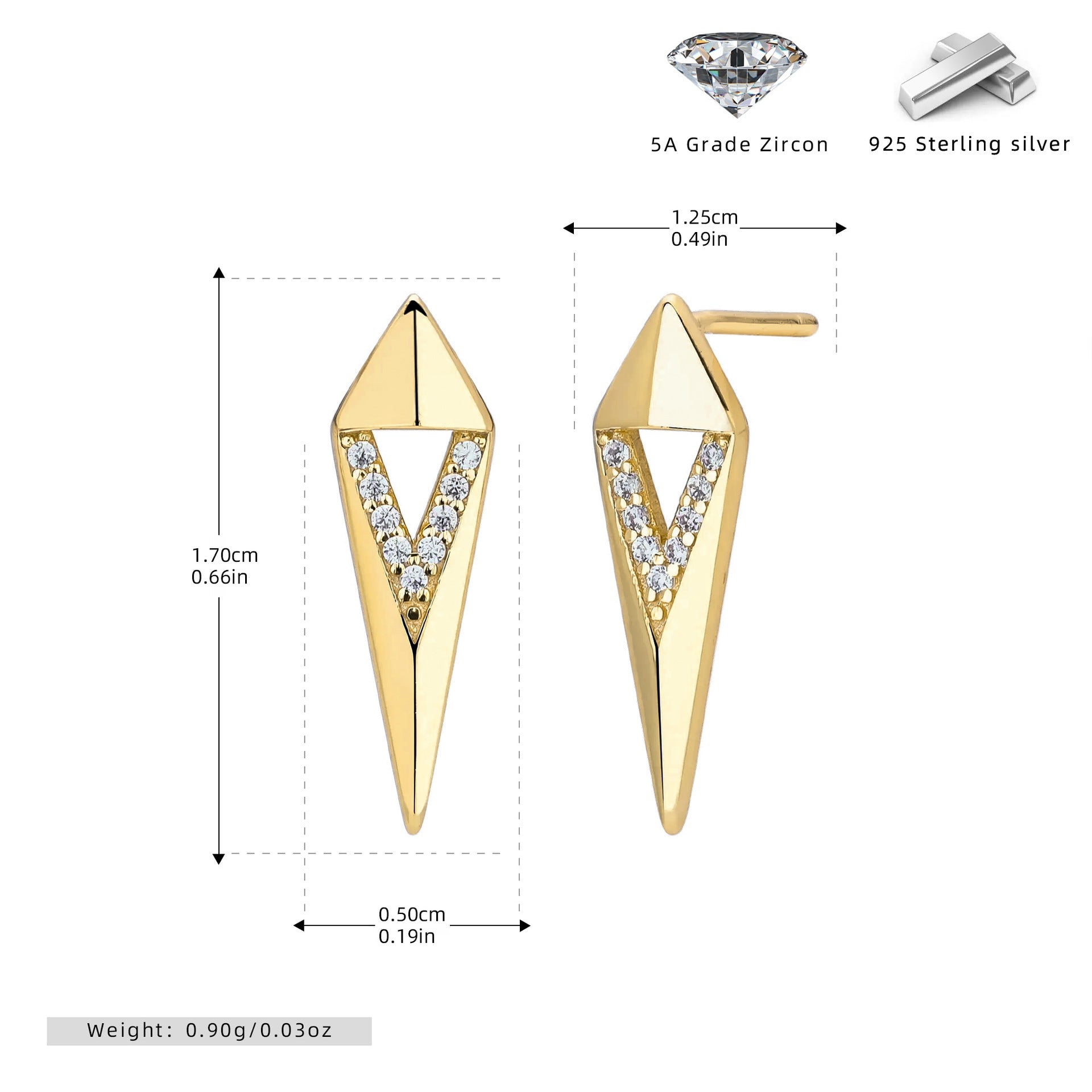 Damen Ohrhänger mit modernem geometrischem Design aus 925 Sterling Silber Shop Nory