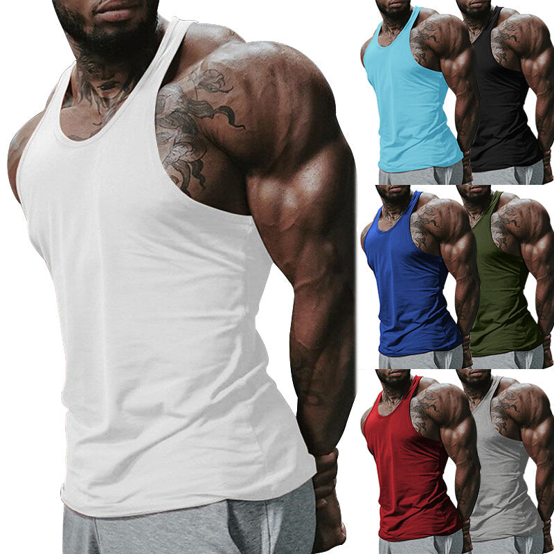Herren atmungsaktives Fitness Tanktop mit Racerback-Design und körperbetontem Schnitt