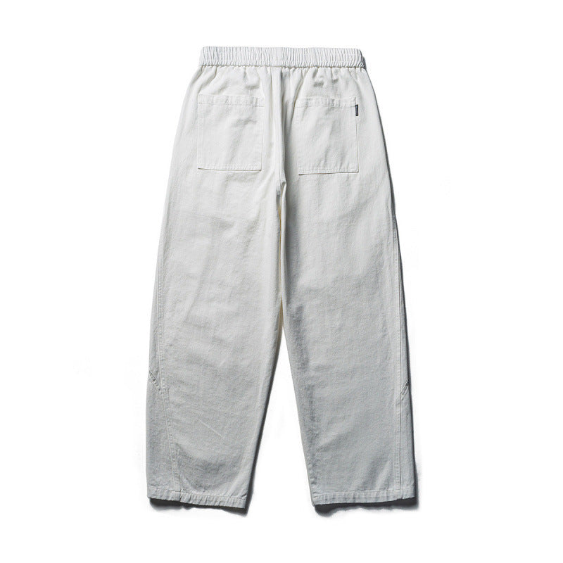 Herren Leichte Loose‑Fit Leinen‑Baumwoll‑Freizeithose mit elastischem Bund, Kordelzug und Utility‑Taschen Shop Nory
