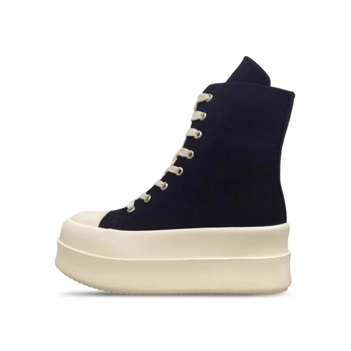 Damen High-Top Plateau Sneakers mit Reißverschluss