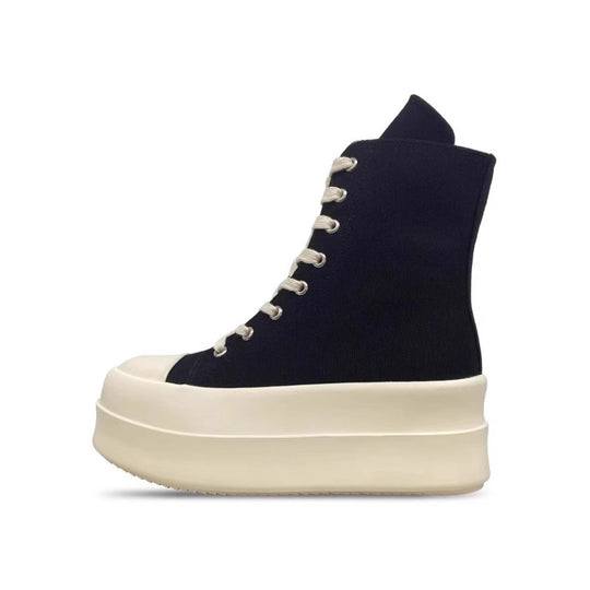 Damen High-Top Plateau Sneakers mit Reißverschluss