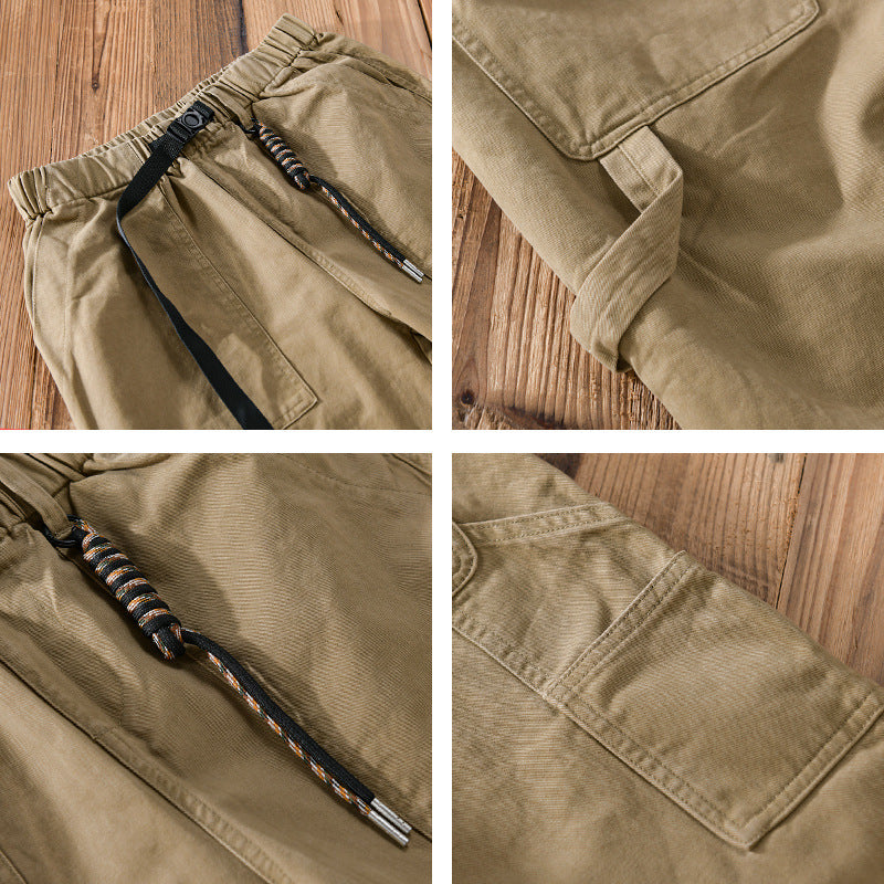 Herren Tapered-Cargohose im Utility-Stil mit gekrempeltem Saum und elastischem Bund Shop Nory