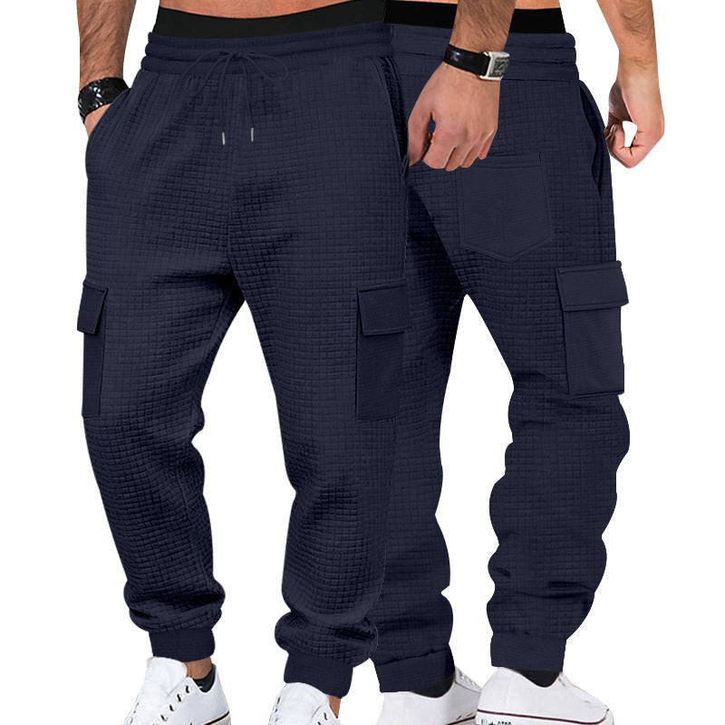 Herren Cargo-Jogginghose aus Waffelstruktur mit Kordelzug und Bündchen Shop Nory