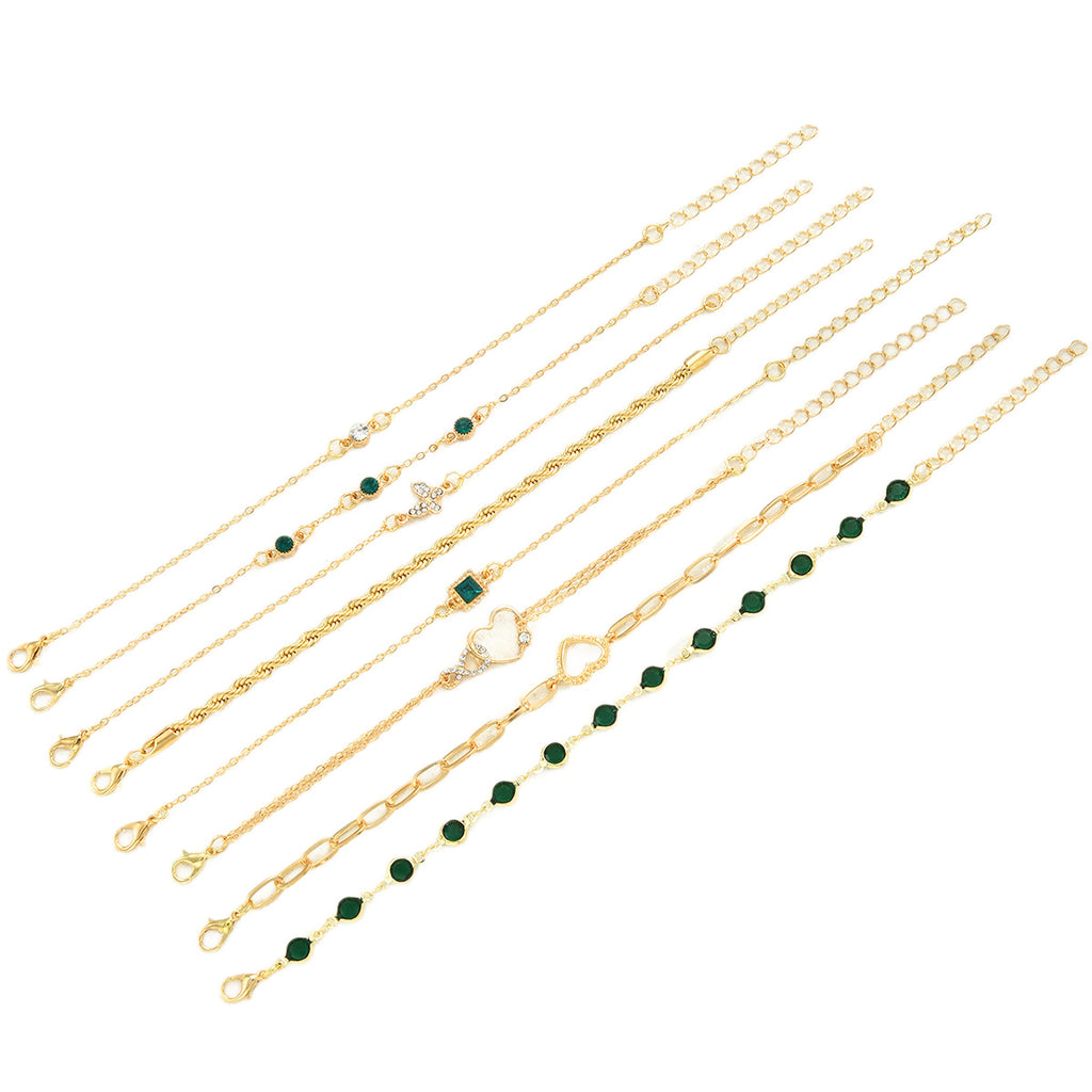 Damen Armband-Set mit funkelnden und eleganten goldenen Verzierungen Shop Nory