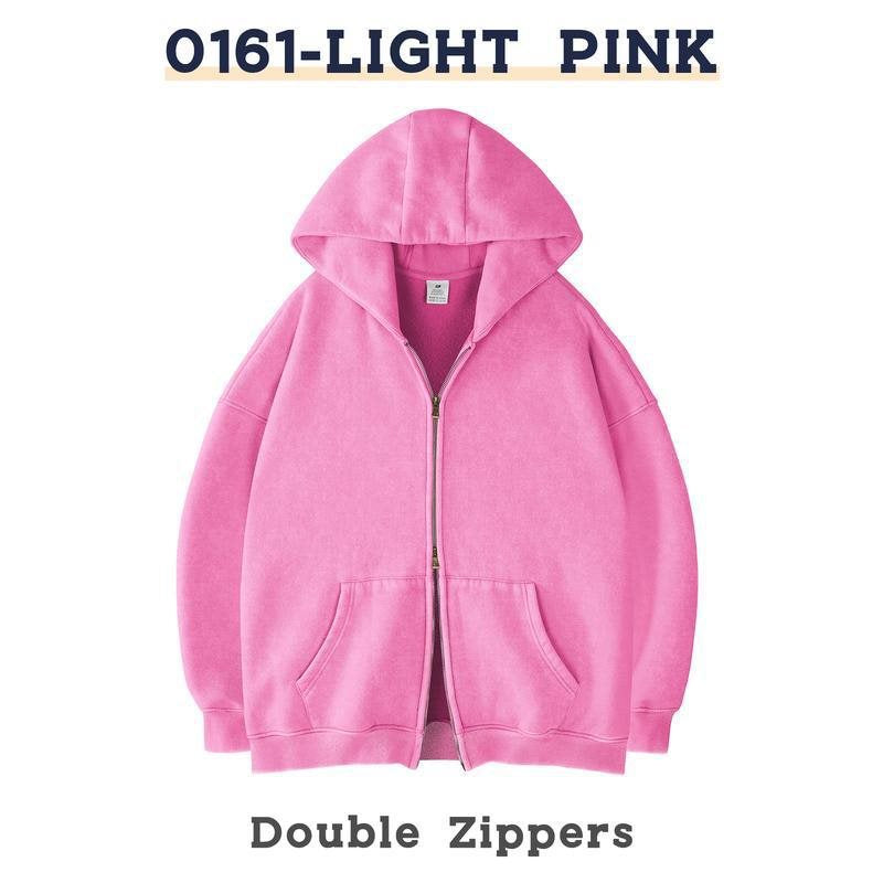 Unisex Oversized Kapuzenjacke mit Doppelreißverschluss und Kängurutaschen Shop Nory