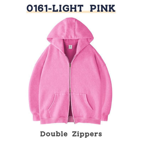 Unisex Oversized Kapuzenjacke mit Doppelreißverschluss und Kängurutaschen Shop Nory