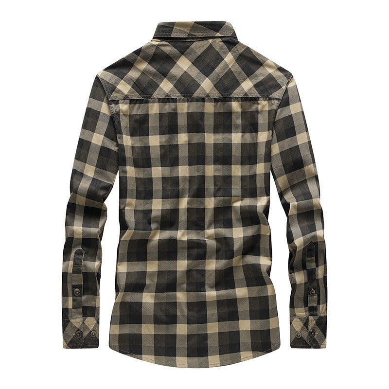 Herren Karierte Baumwollhemd Shop Nory