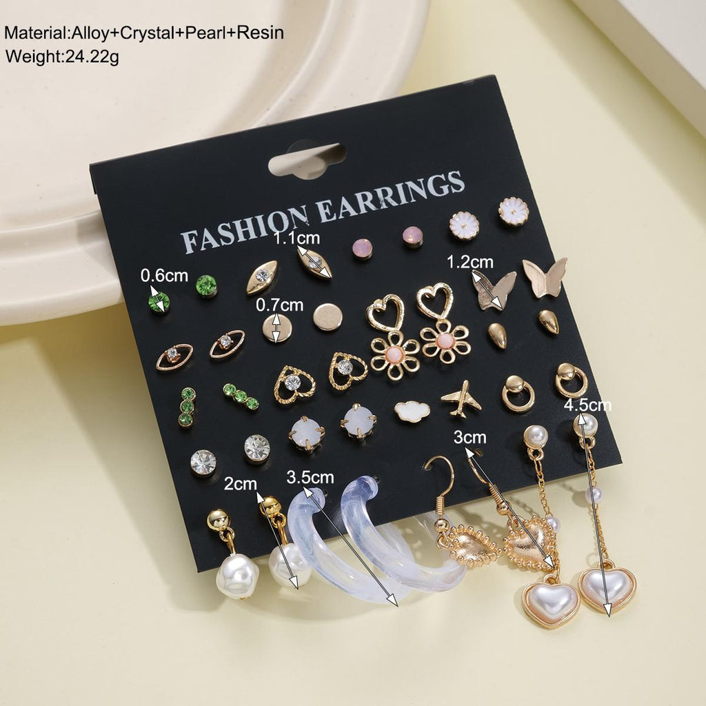 Damen Ohrstecker-Set mit vielfältigen Designs und funkelnden Akzenten Shop Nory
