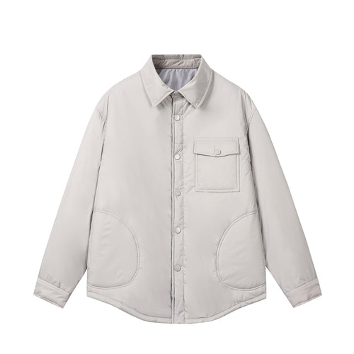 Unisex Kurz geschnittener Thermo‑Hemdblouson mit Hemdkragen und Pattentasche Shop Nory