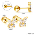 Damen Ohrstecker im verspielten Schmetterlingsdesign mit funkelnden Zirkonia Shop Nory