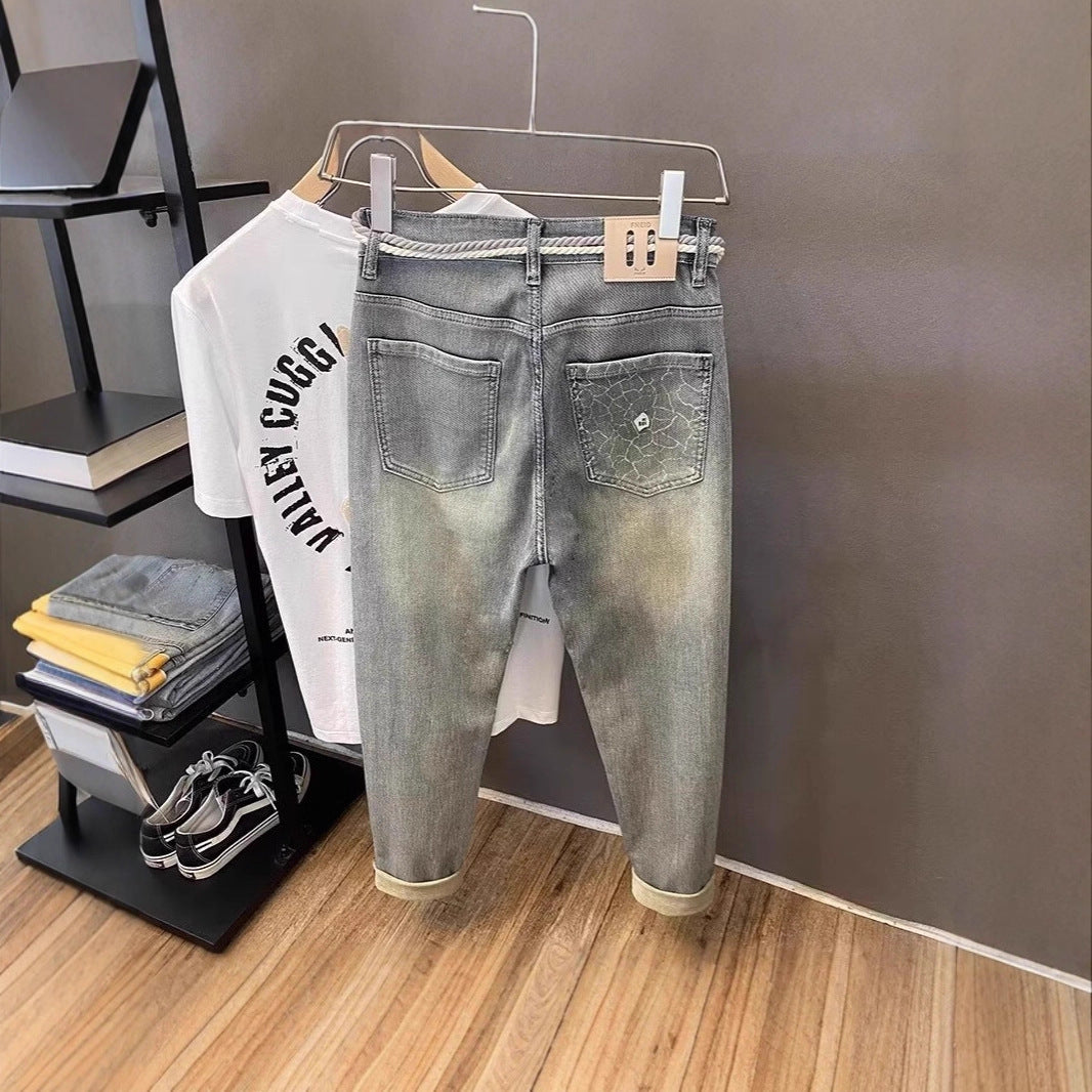 Damen Modische Denim-Cargo-Hose Shop Nory