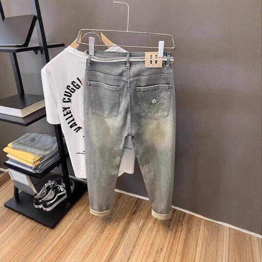 Damen Modische Denim-Cargo-Hose Shop Nory