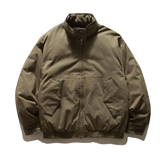Herren Kurz geschnittene isolierte Blousonjacke im Field‑Look mit hohem Stehkragen und Pattentaschen Shop Nory