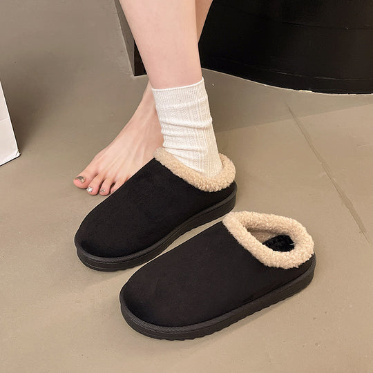 Damen Gefütterte Mule-Hausschuhe mit Kunstfellfutter und rutschfester Gummisohle Shop Nory