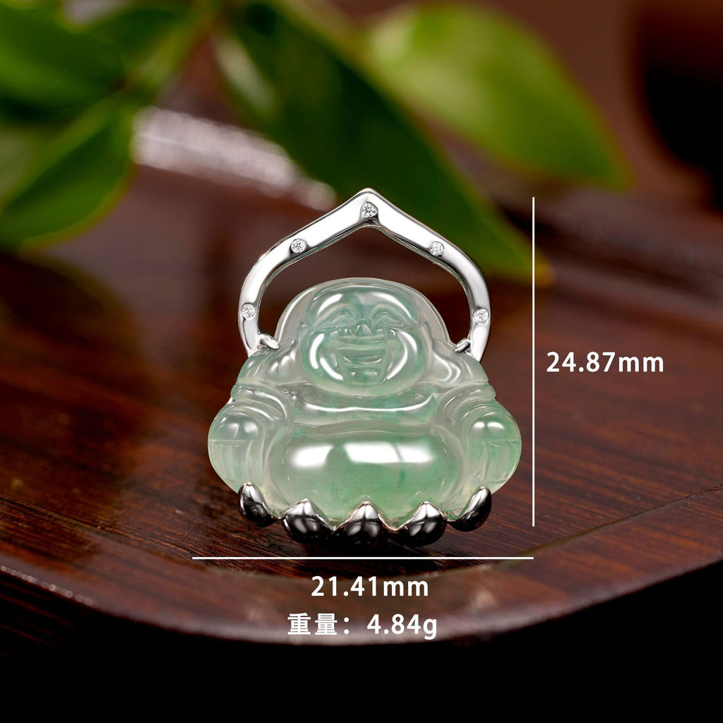 Damen Anhänger mit kunstvollem Buddha-Motiv und detaillierter Zirkonia-Verzierung Shop Nory