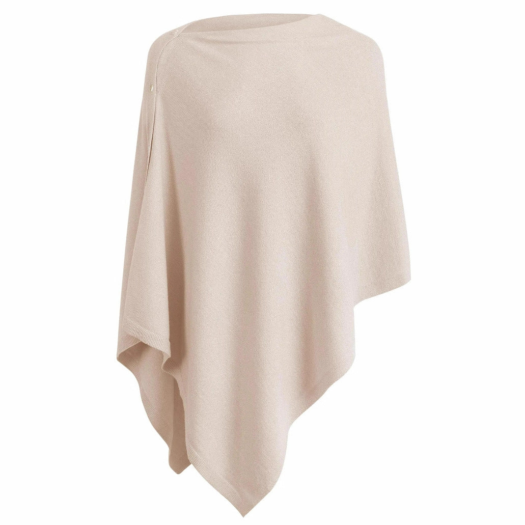 Damen vielseitiger Poncho aus hochwertiger Materialmischung