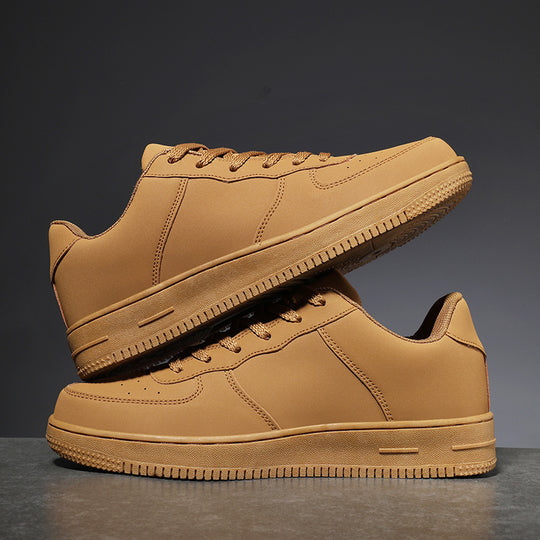 Herren Minimalistischer Low-Top Freizeitleder-Sneaker mit gepolstertem Knöchelkragen und rutschfester Profilsohle Shopy Nory