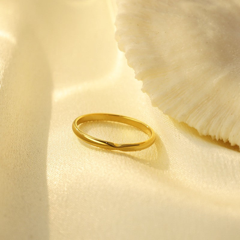 Damen minimalistischer Ring mit geschwungenem Design Shop Nory