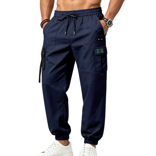 Herren Cargo-Jogginghose mit Kordelzug elastischen Bündchen und Multifach-Taschen Shop Nory