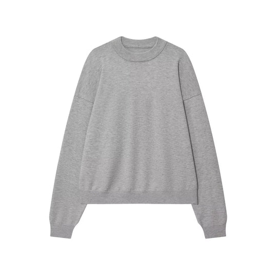 Damen Oversize Pullover mit weitem Rundhalsausschnitt und Rippbündchen Shop Nory