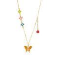 Damen Kette mit bunten Motivanhängern Shop Nory