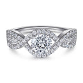 Damen eleganter Verlobungsring mit kunstvollem Design und funkelnden Zirkonia Shop Nory