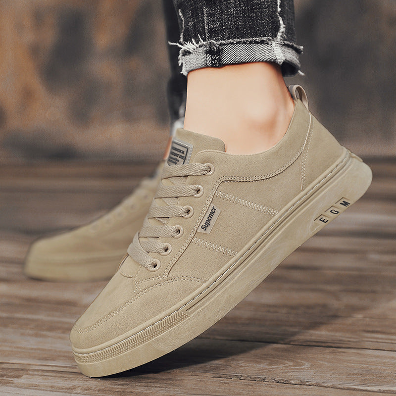 Herren Niedrige Velours‑Freizeit‑Sneaker mit gepolstertem Fersenkragen und dezenter Nahtstruktur Shopy Nory