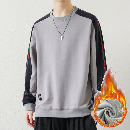Herren Oversize-Sweatshirt mit kontrastierenden Ärmeln, Flachnaht-Details und Rippbündchen Shop Nory