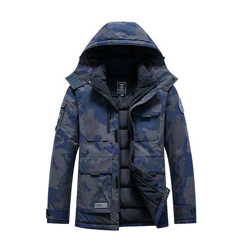 Herren Isolierter Field-Parka mit Kapuze, Mehrfach-Utility-Taschen und winddichter Shell Shop Nory