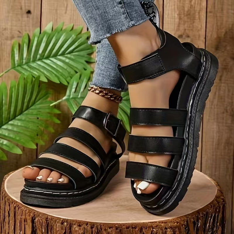 Damen Bequeme Sandalen mit verstellbarem Riemen