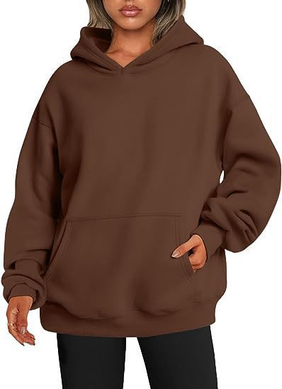 Damen nan Oversize Kapuzenpullover aus weicher Baumwollmischung mit Kängurutasche Shop Nory
