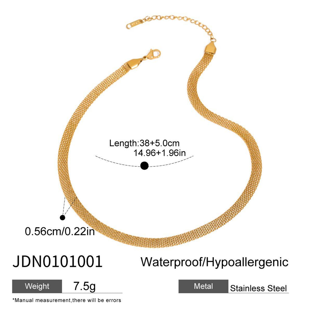Damen elegante und hypoallergene Edelstahl-Halskette mit Wasserbeständigkeit Shop Nory