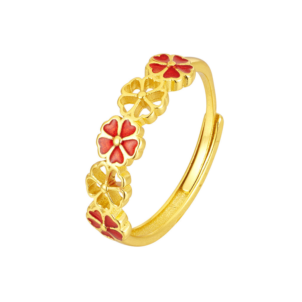 Damen Ring mit floralen Akzenten und modernem Design Shop Nory
